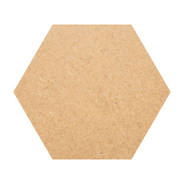 Plain MDF Board Hexagonal Cutout