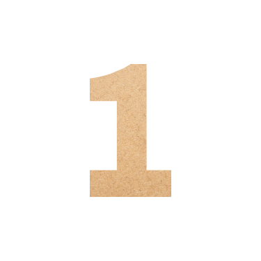 MDF Number Cutout