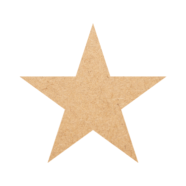 Star shape MDF Cutout For art and craft