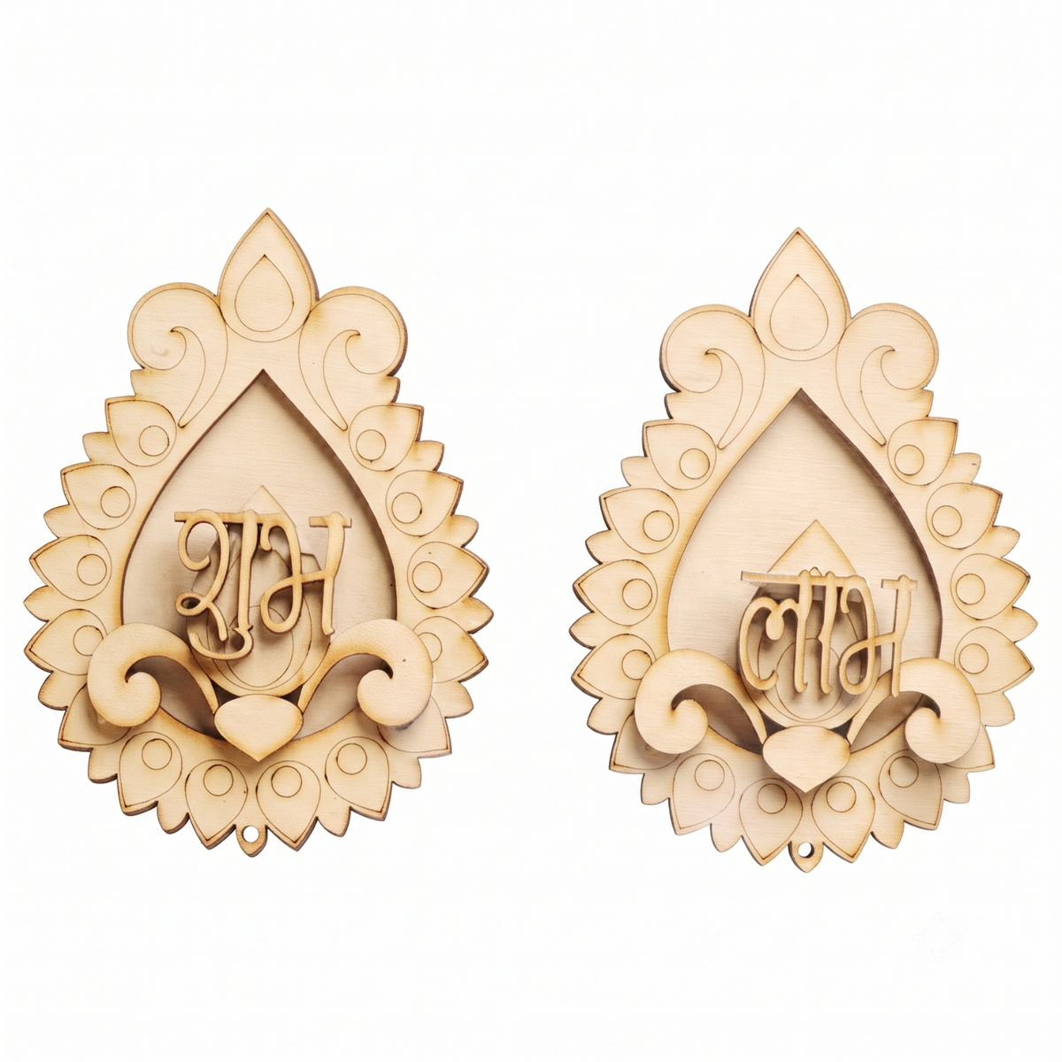 Shubh Labh MDF cutout design 6 pre-marked for DIY craft