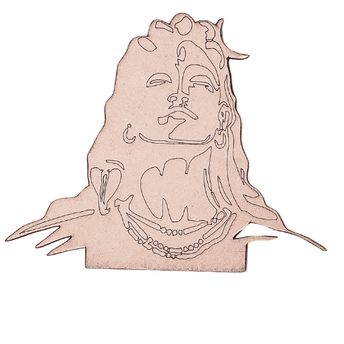 MDF Pre marked Adiyogi Cutout  with stand For Painting