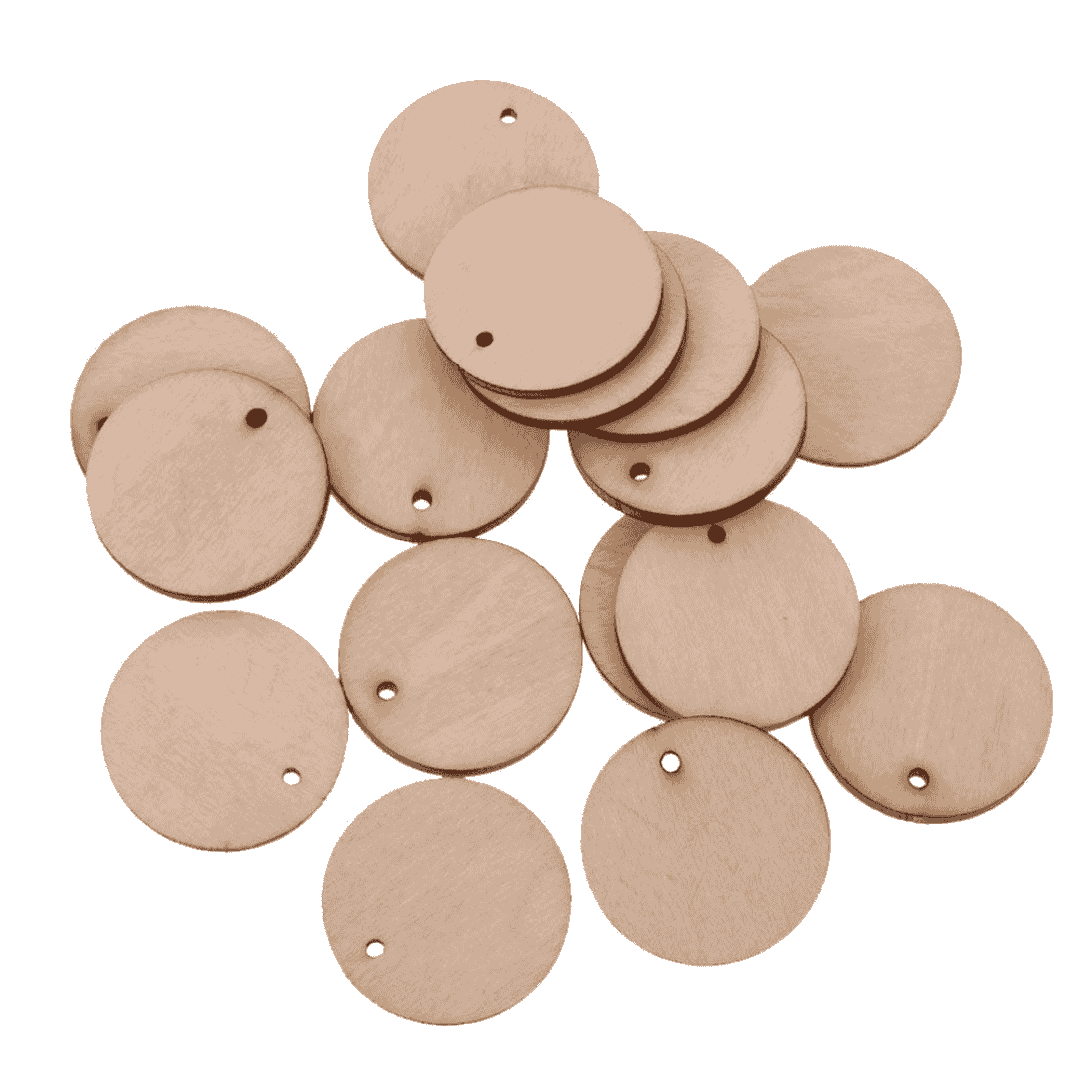 Small MDF circle for keychain, jewelry & tags