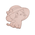 MDF Kitten ready to paint fridge magnet