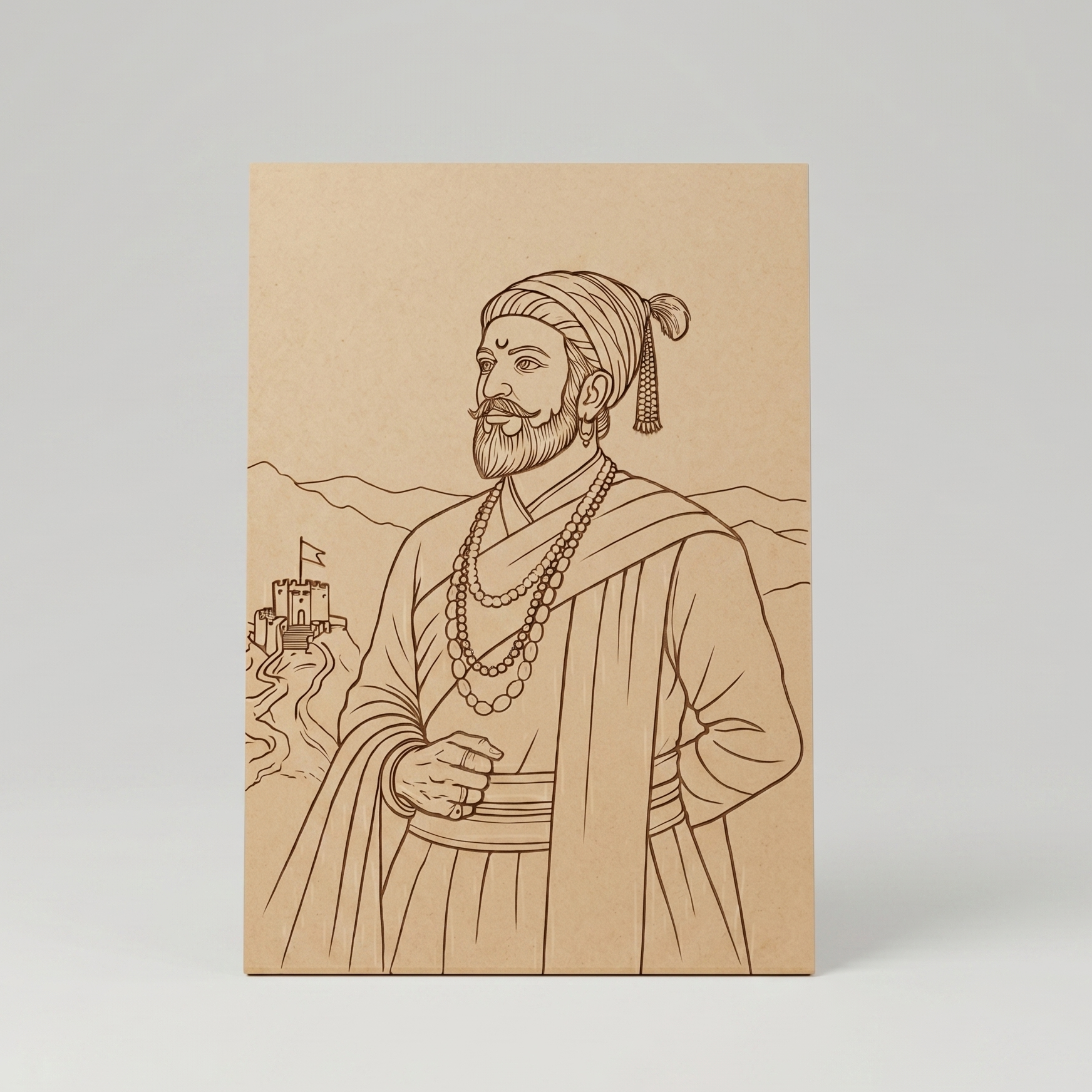  Shivaji Maharaj mdf cutout