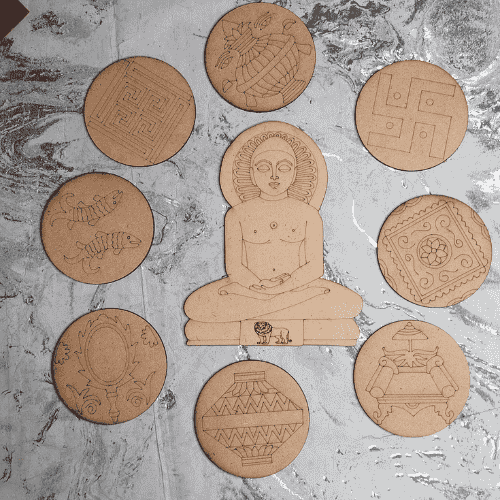 DIY Pre-Marked Mahavir Swami &amp; Ashtamangala Set