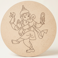 Dancing Ganesha mdf roun cutout