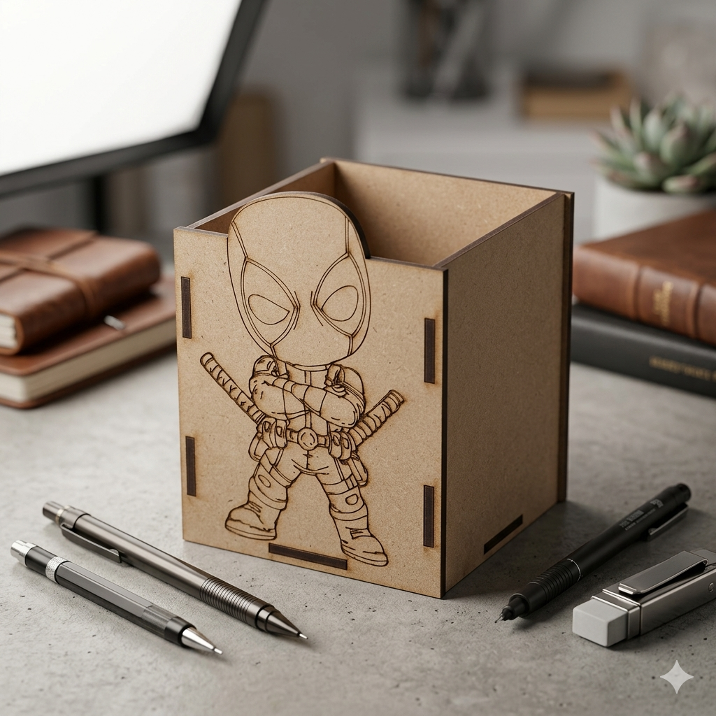 Deadpool MDF Pen Stand Base