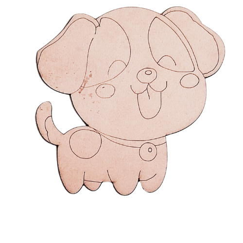 MDF Puppy ready to paint fridge magnet