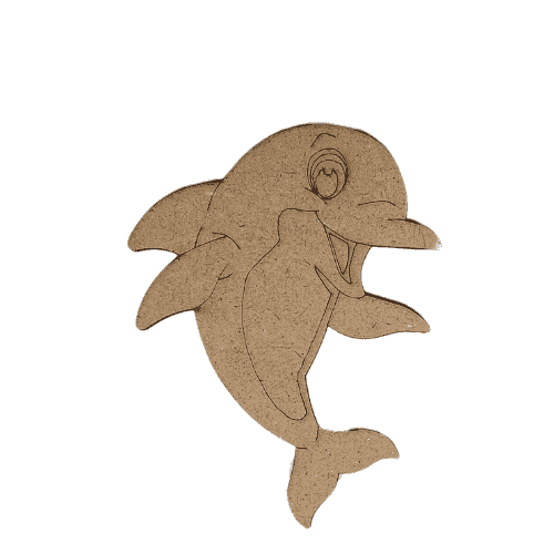Dolphin MDF Cutout – a perfect DIY craft base for kids.