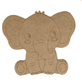Elephant MDF Cutout – perfect for kids’ painting and DIY crafts.