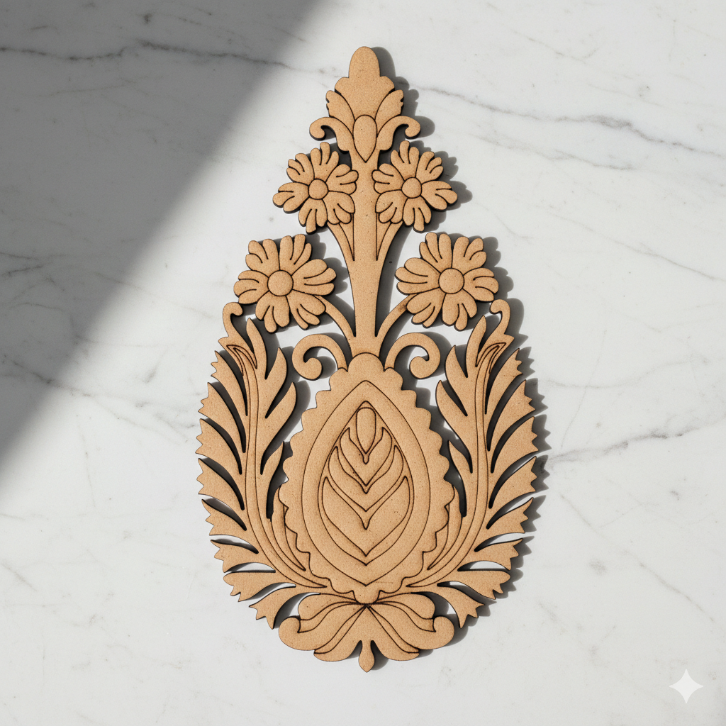 Intricate Floral MDF Motif Designs for DIY Crafts -1