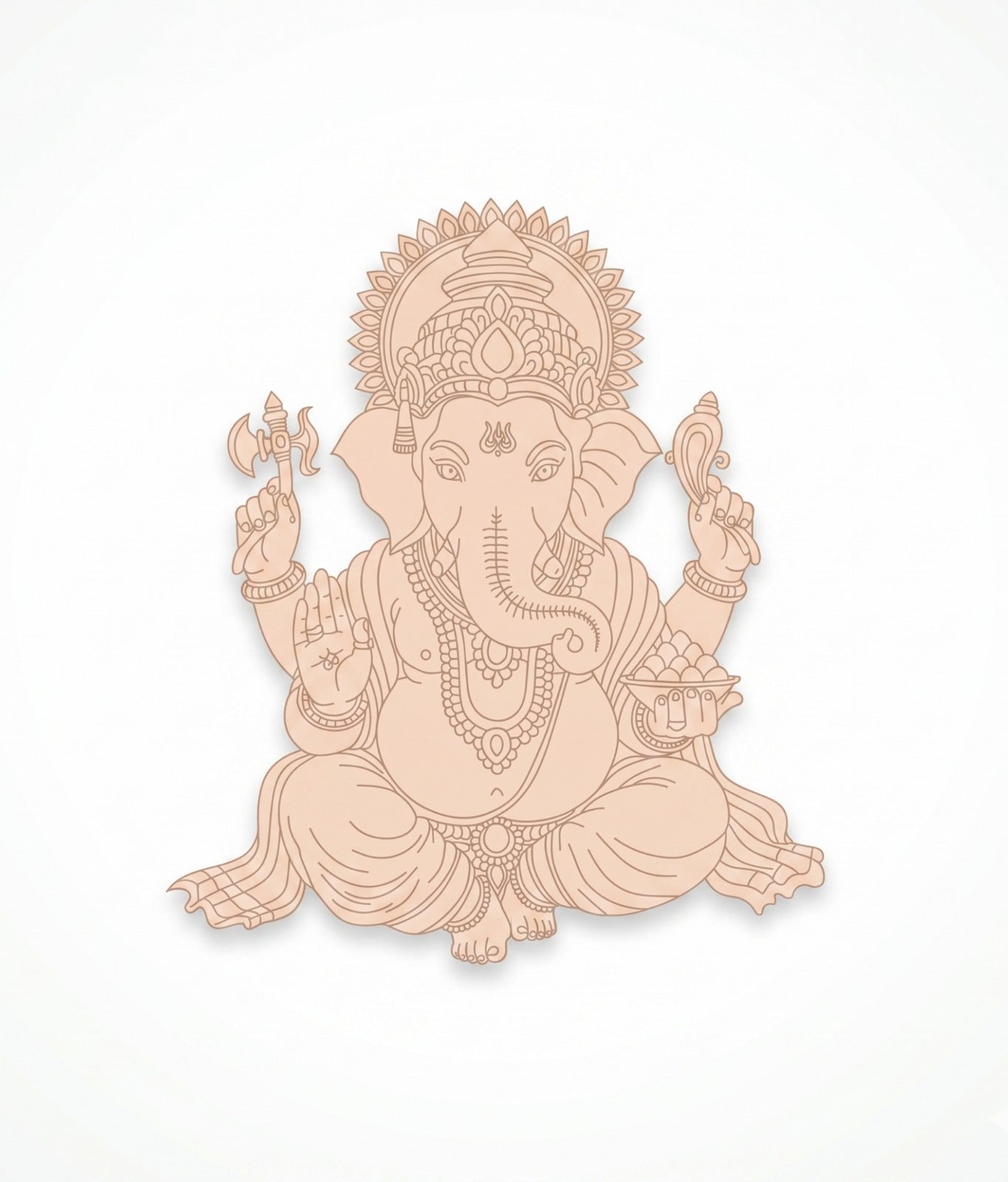 Ganesh Ji MDF Cutout