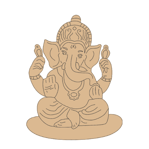 Ganesh  ji MDF Cutout - 2