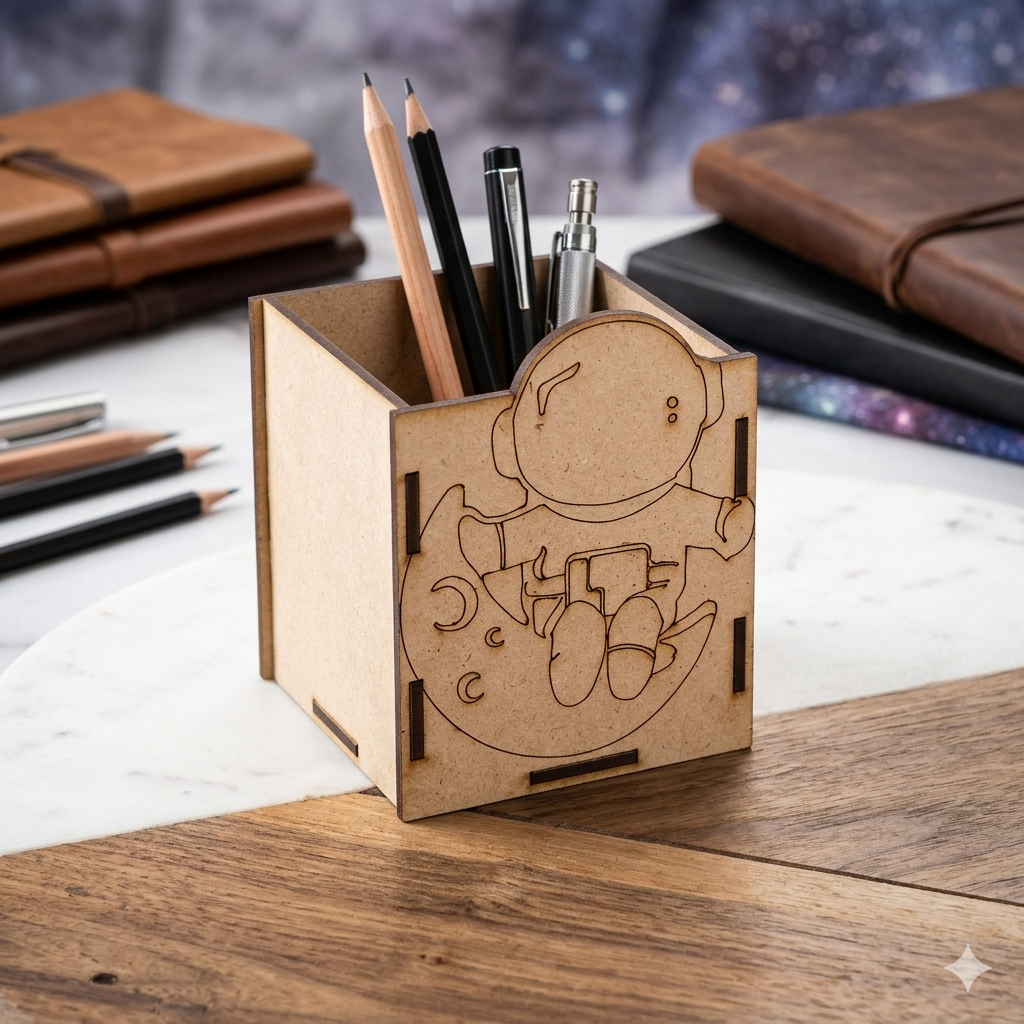 Pre-Marked Astronaut MDF Pen Stand Base