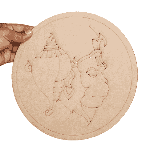 Pre-marked Hanuman Ji MDF cutout  for craft