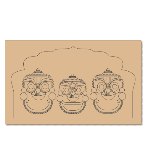 Jagannath, Balbhadra and Subhadra ji cutout  (design-1)