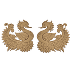 Madhubani & Kalamkari Peacock MDF Cutout