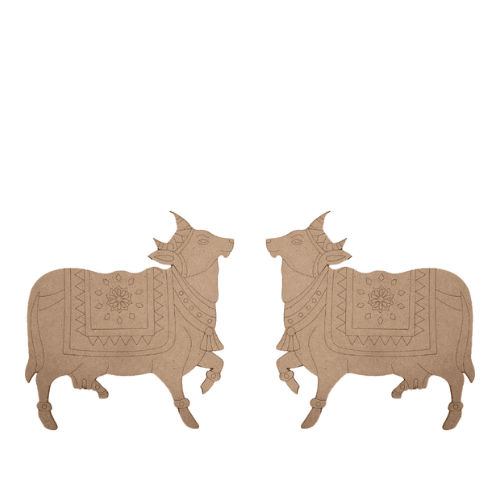 Kamdhenu Cow MDF Cutout (Style - 2)