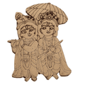 MDF Pre-marked Krishna Balram Cutout -3