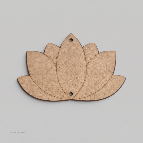 Lotus MDF cutout 3 inch for DIY craft