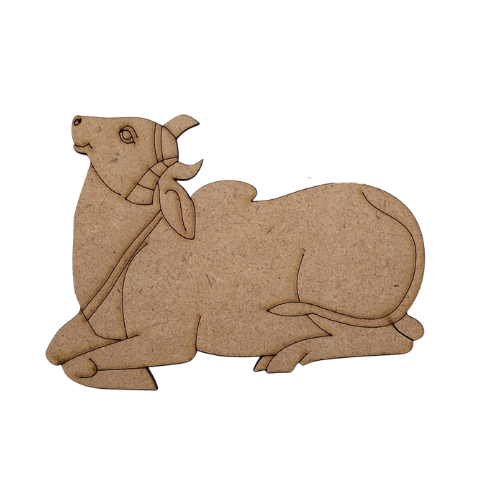 Kamdhenu Cow MDF Cutout(Style - 3)