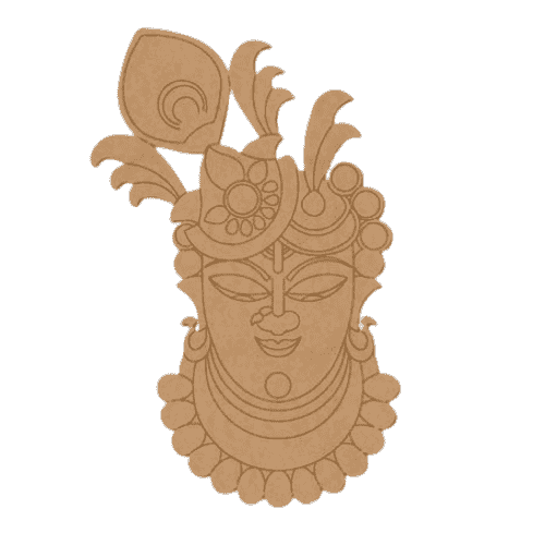 Pre Marked Srinath ji face mdf cutout for craft