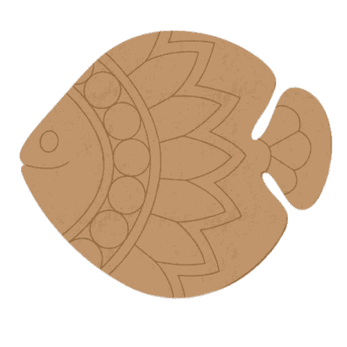Pre marked MDF Fish cutout for craft