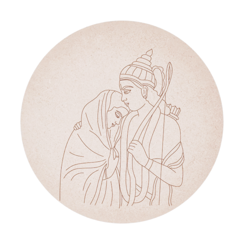 Pre-marked Siya Ram MDF  round cutout