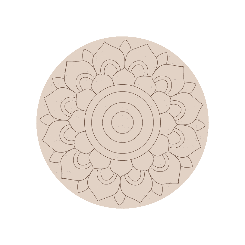 Pre-marked mandla design mdf board base for lippan art 1