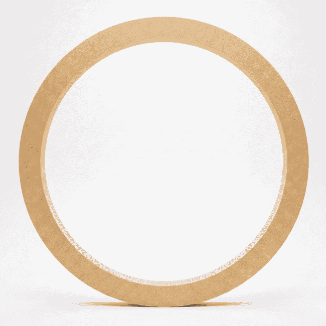 Macrame Ring MDF Cutout - Raw Semi-Pine