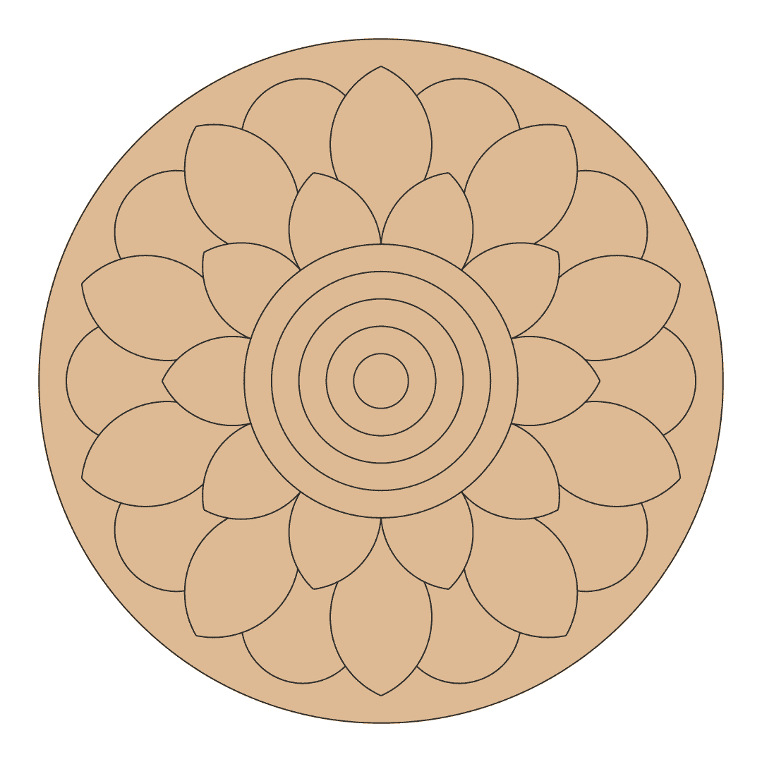 Pre marked mandala design mdf board base for lippan art 4