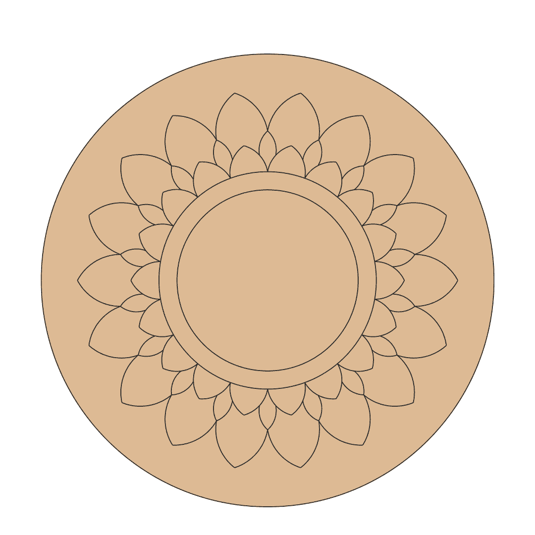 Pre marked mandala design mdf board base for lippan art 3