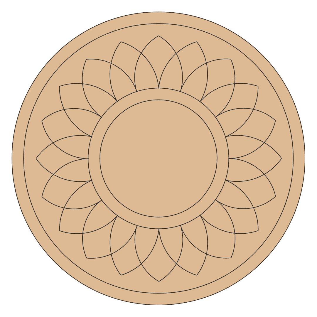 Pre marked mandala design mdf board base for lippan art 2