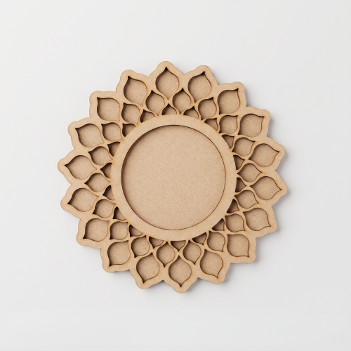 Mandala Tea Light Holder (Design 3) MDF cutout for DIY craft