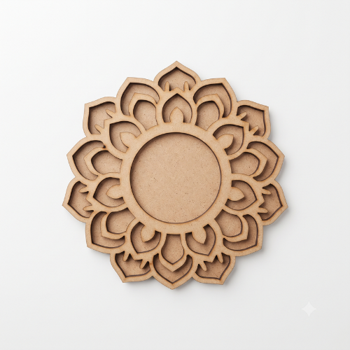 Mandala Tea Light Holder (Design 4) MDF cutout for DIY craft