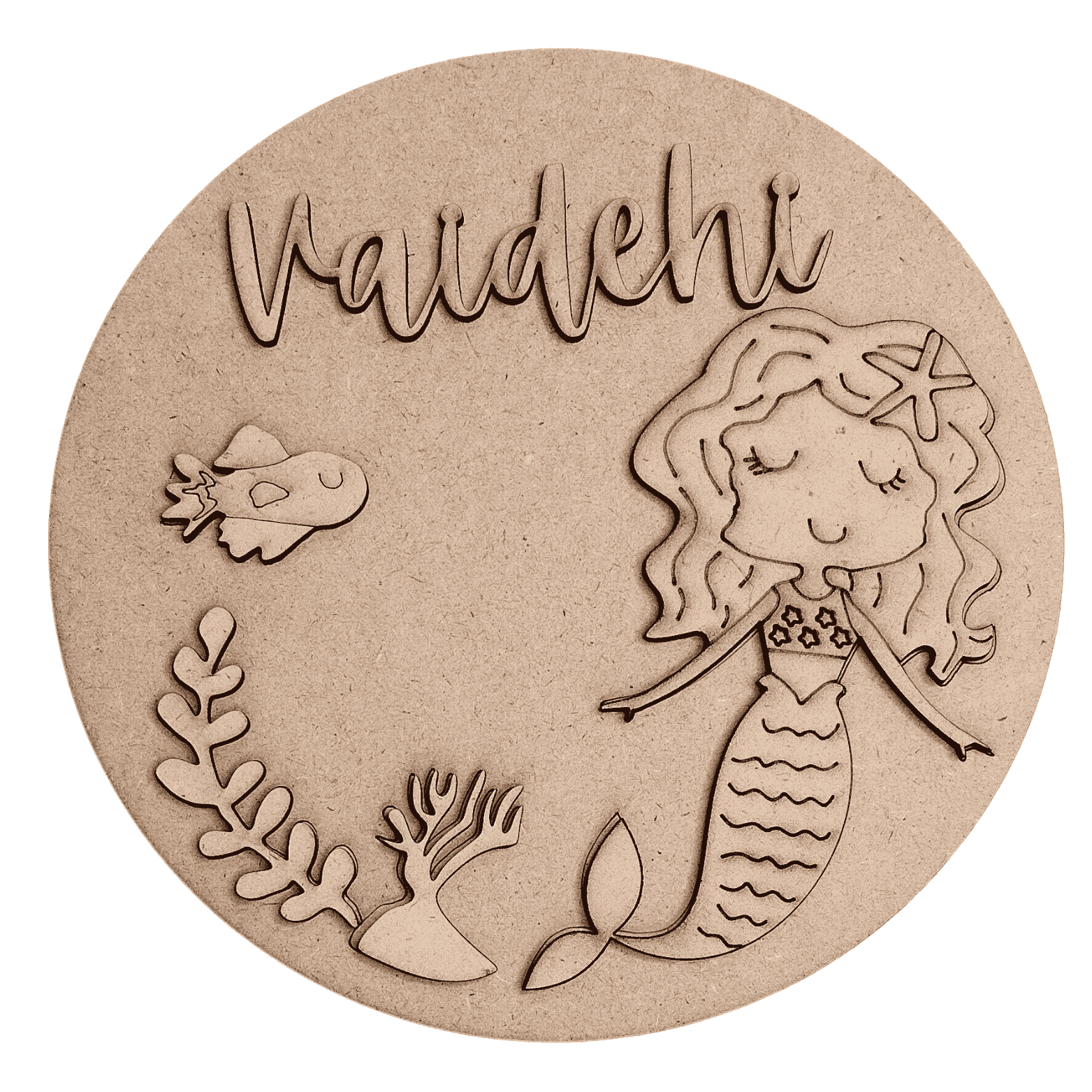 Mermaid theme Kids Name plate 2