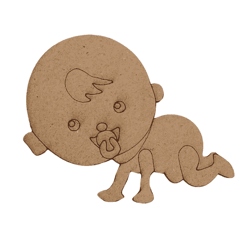 New born MDF cutout | baby crawling mdf cutout