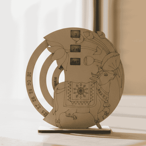 MDF Pichwai Theme Universal Calendar