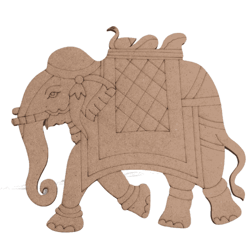 Pichwai Elephant MDF Cutout (Style -1)