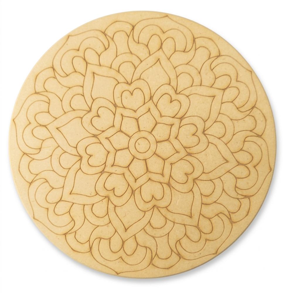 Pre-marked MDF board for Lippan art 1 24 Inch