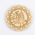 Pre-marked Madhubani  MDF round cutout 24 Inch