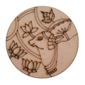 Pre-marked Kamdhenu Cow MDF round cutout 24 Inch