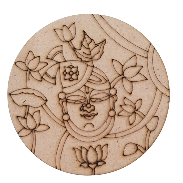 Round pre-marked Shreenathji mdf cutout
