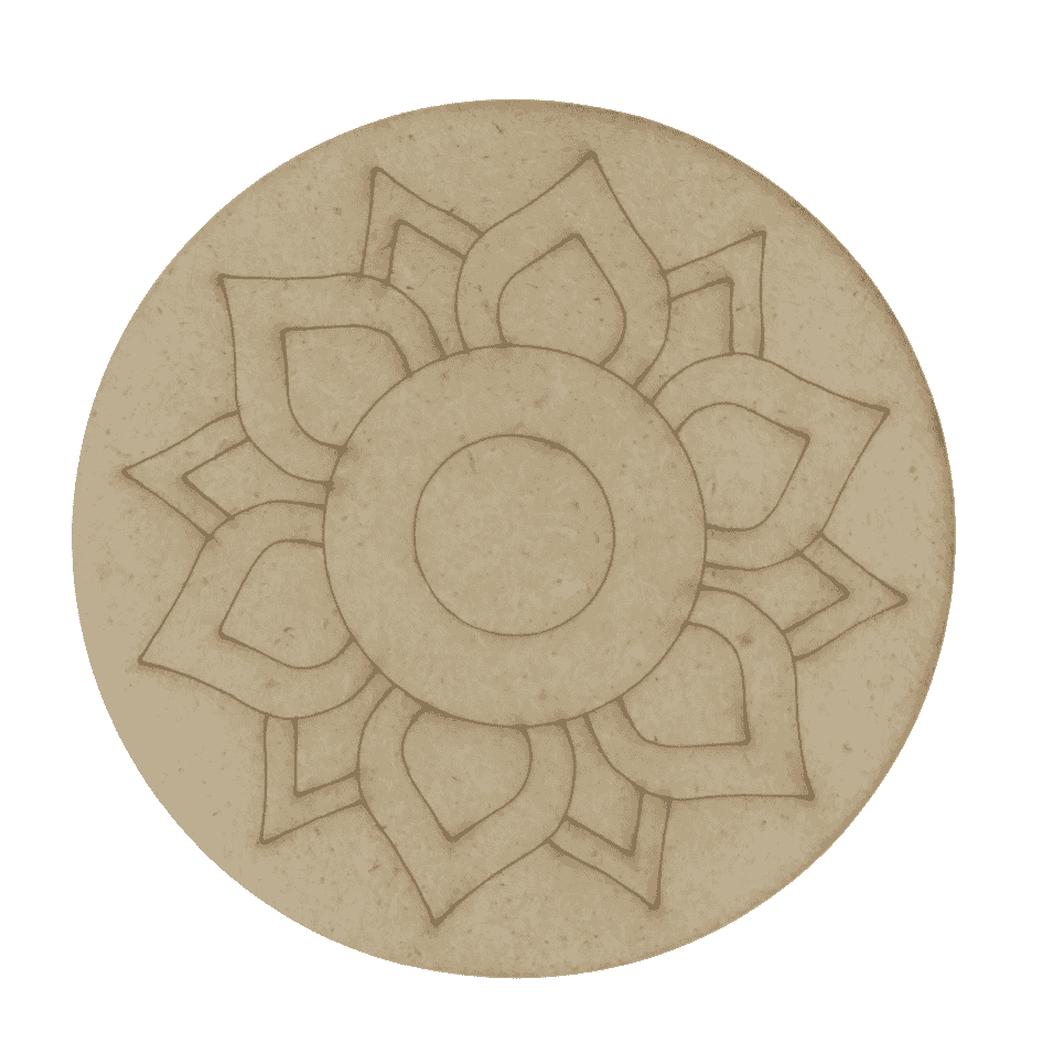 Pre marked mandala MDF board -4