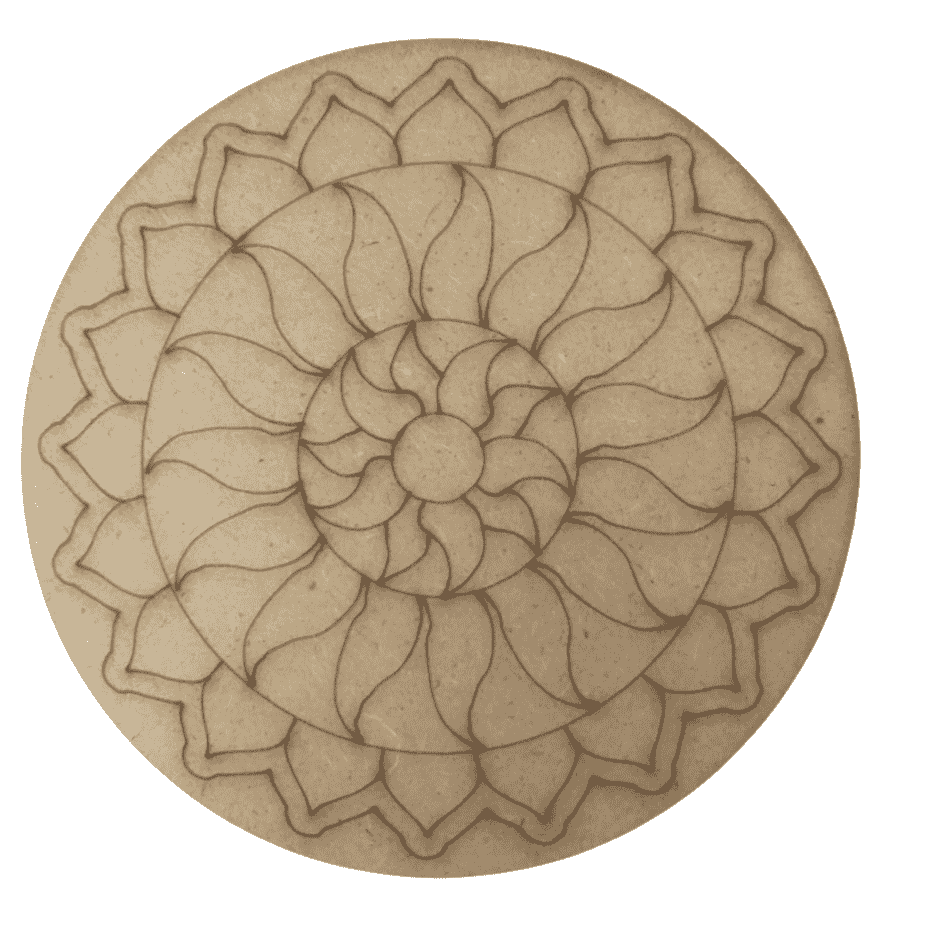 Pre marked mandala MDF board - 8