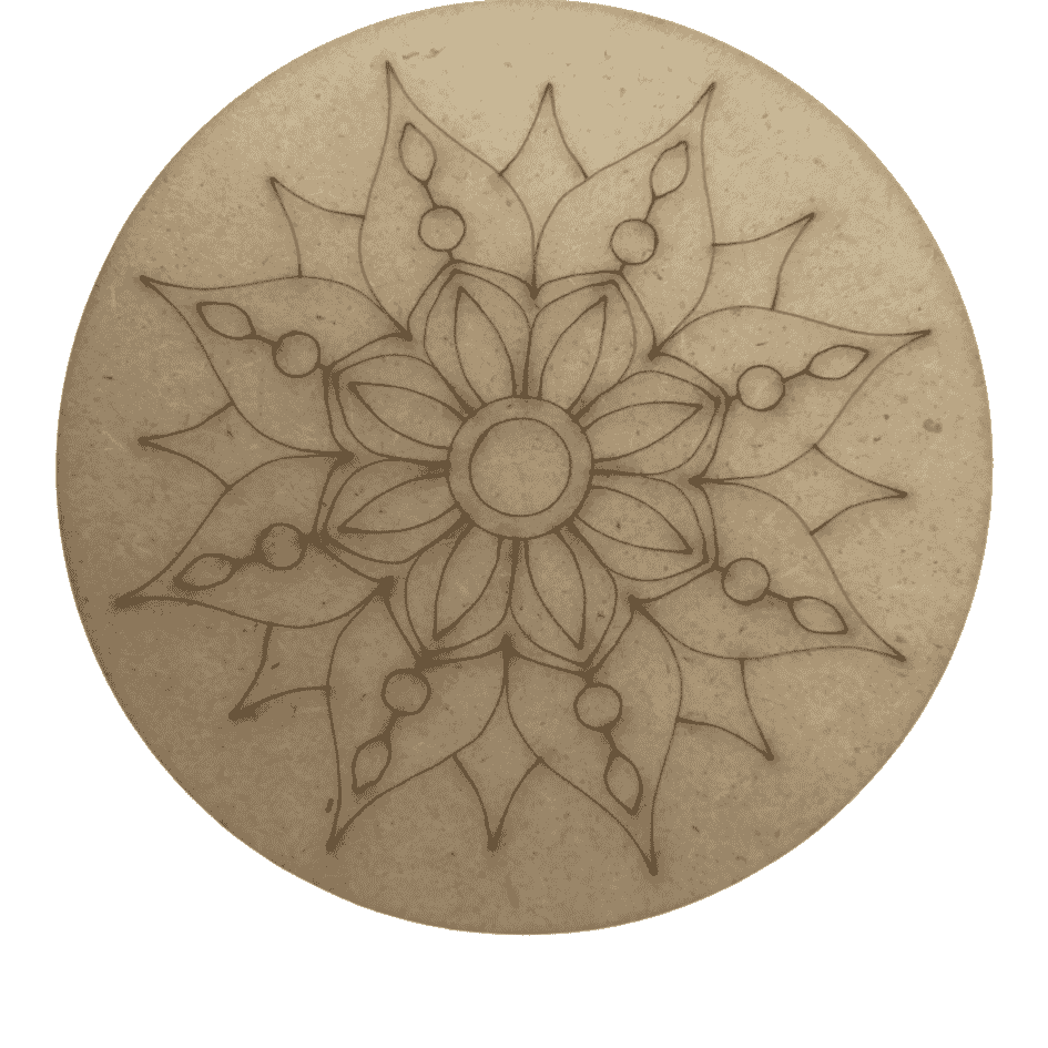 Pre marked mandala MDF board -5