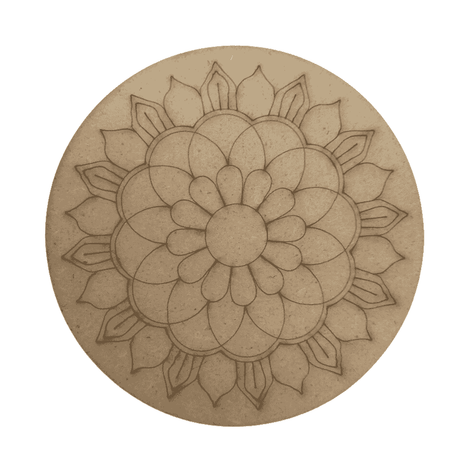 Pre marked mandala MDF board - 9