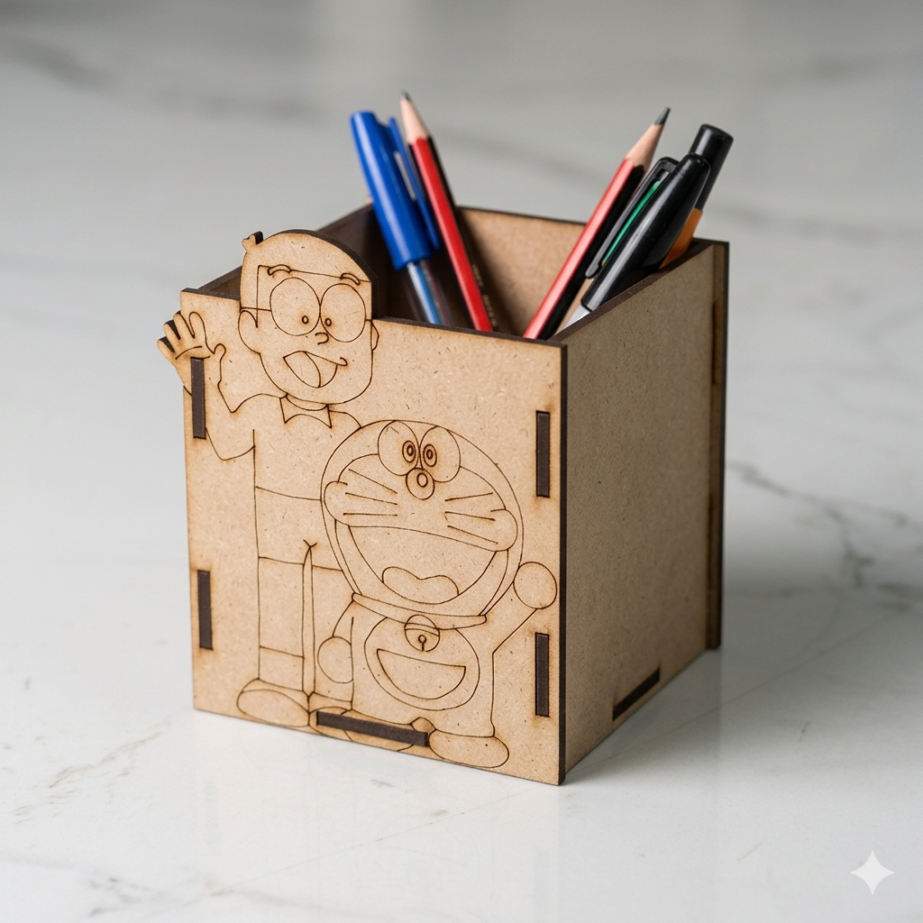 Pre marked doremon pen stand 