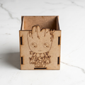 Premarked Groots MDF pen stand