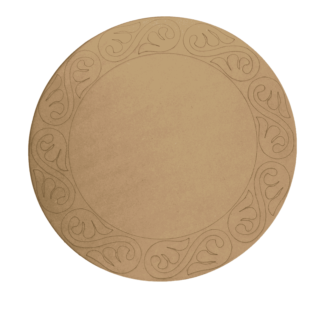 Pre-marked DIY mirror base with esthetic border